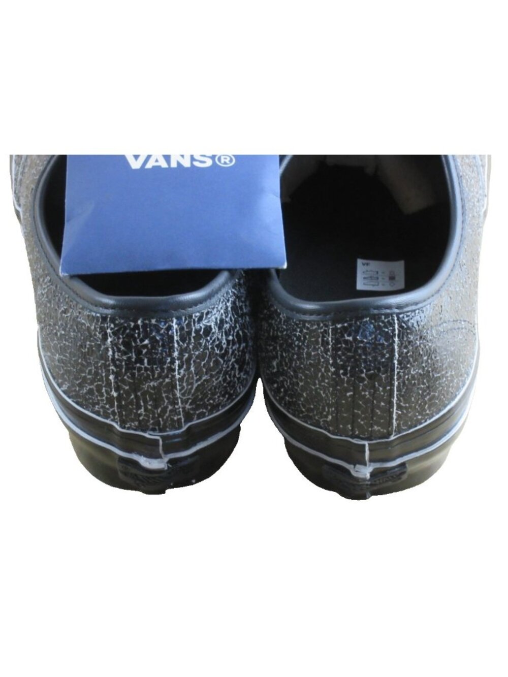Vans Men's Lx Authentic 44 Overpaint Double Black White shoes Size 10 NEW - Picture 5 of 7